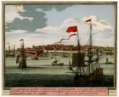 New Amsterdam from the Water, 1702 by Pieter Schenk